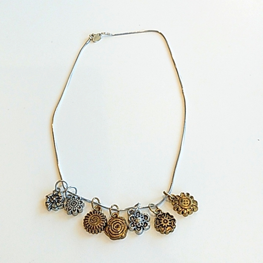 Violet Victoria Two Toned Charm Necklace